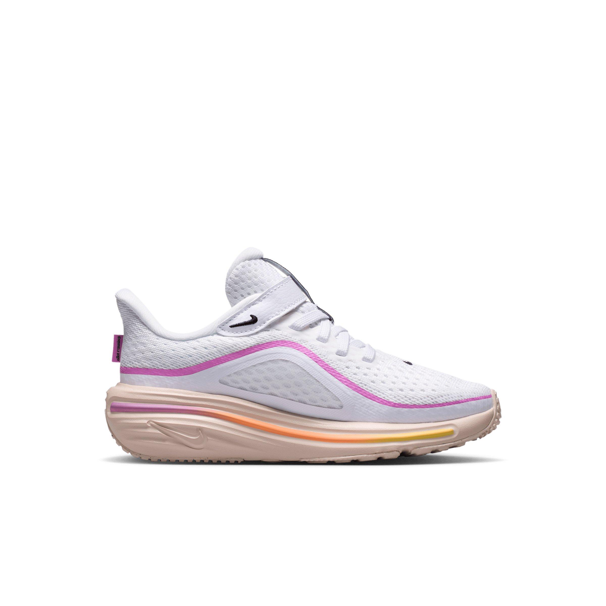 Nike Winflo 12 "White/Light Magenta/Chalk/Black" Preschool Girls' Running Shoe - WHITE/LT MAGENTA/CHALK/BLACK